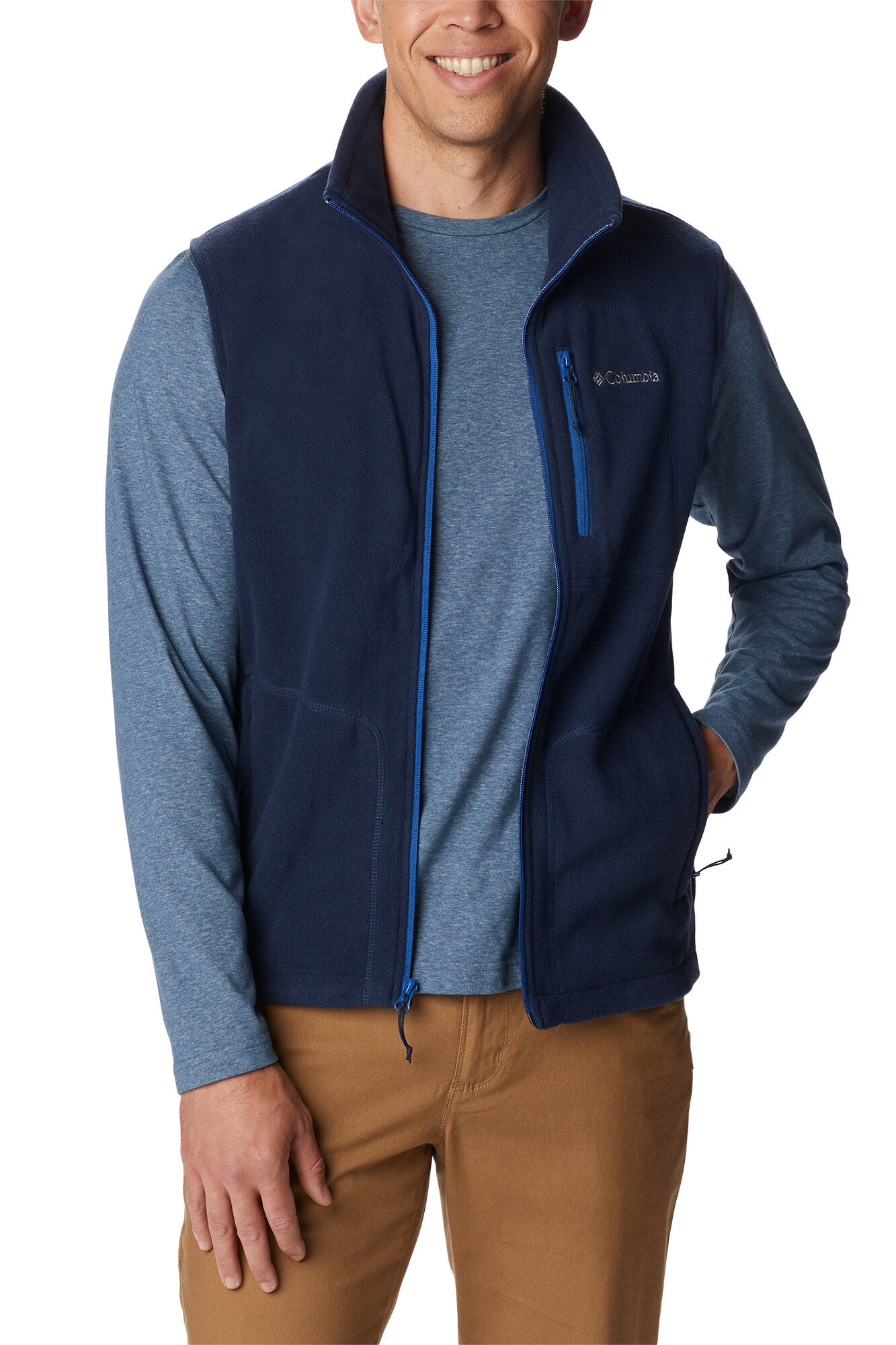 Columbia Chaleco de forro polar Columbia Fast Trek&trade; para hombre Azul