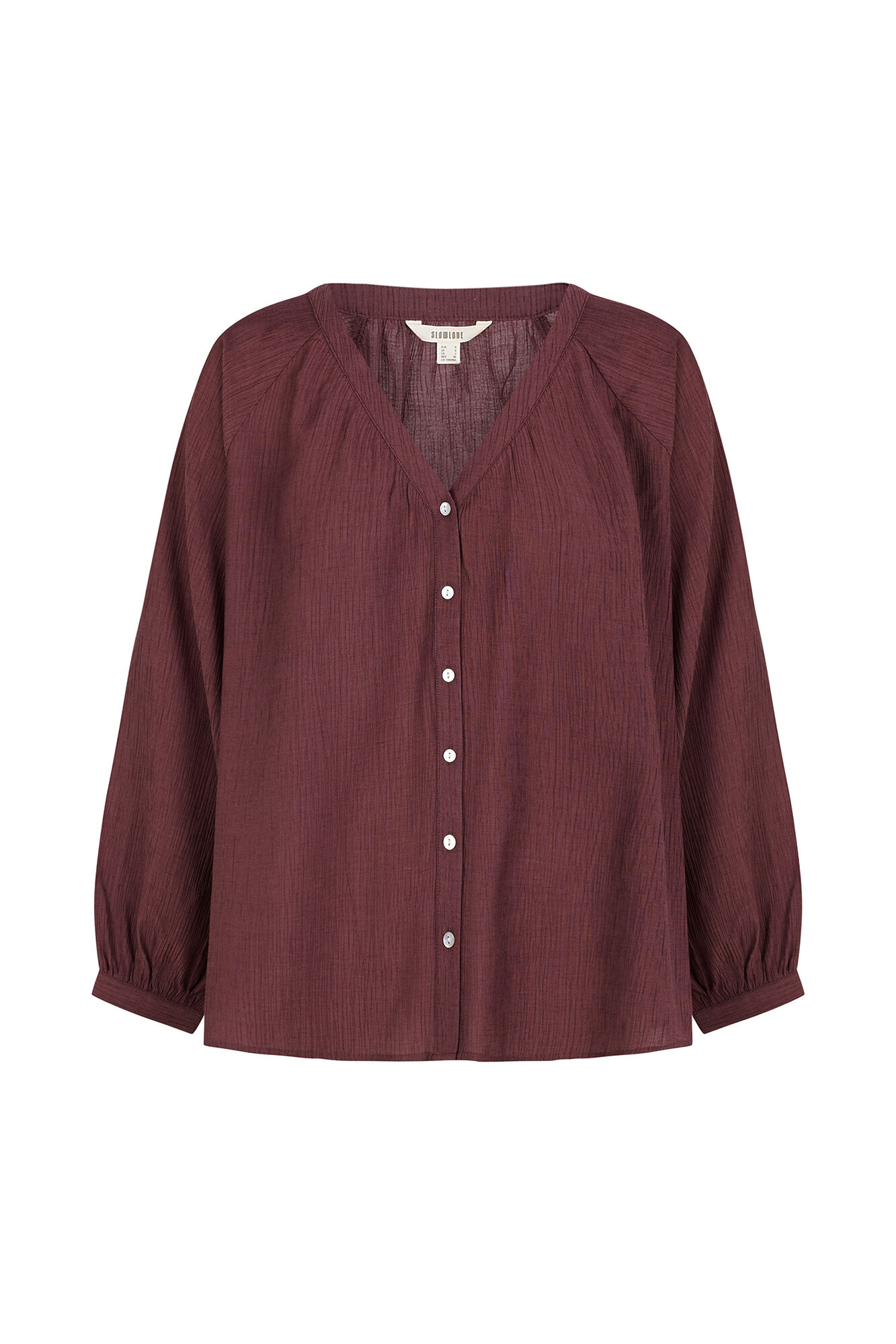 Slowlove Fluid pleated blouse Maroon
