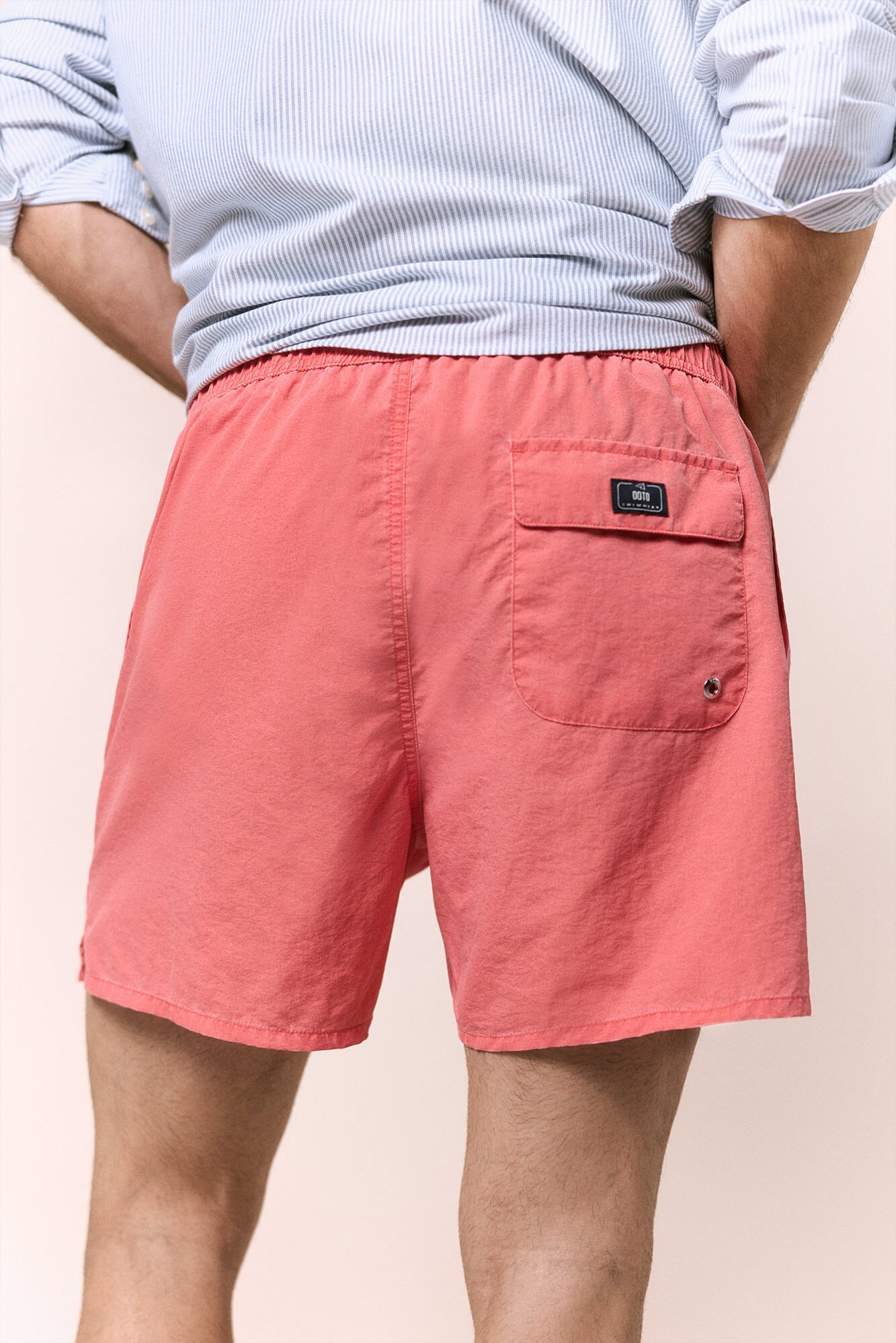 OOTO Fato de banho estampado liso OOTO Vermelho