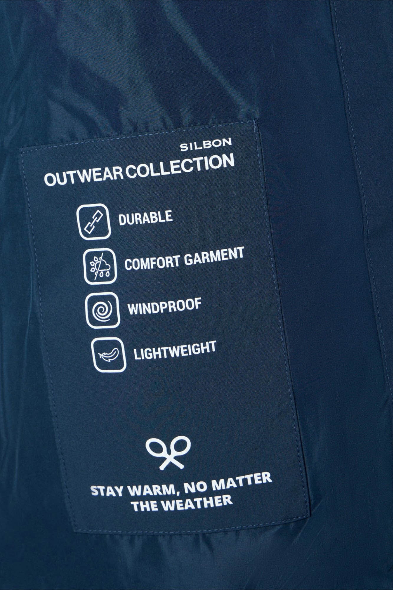 Silbon Abrigo largo acolchado capucha Azul marino