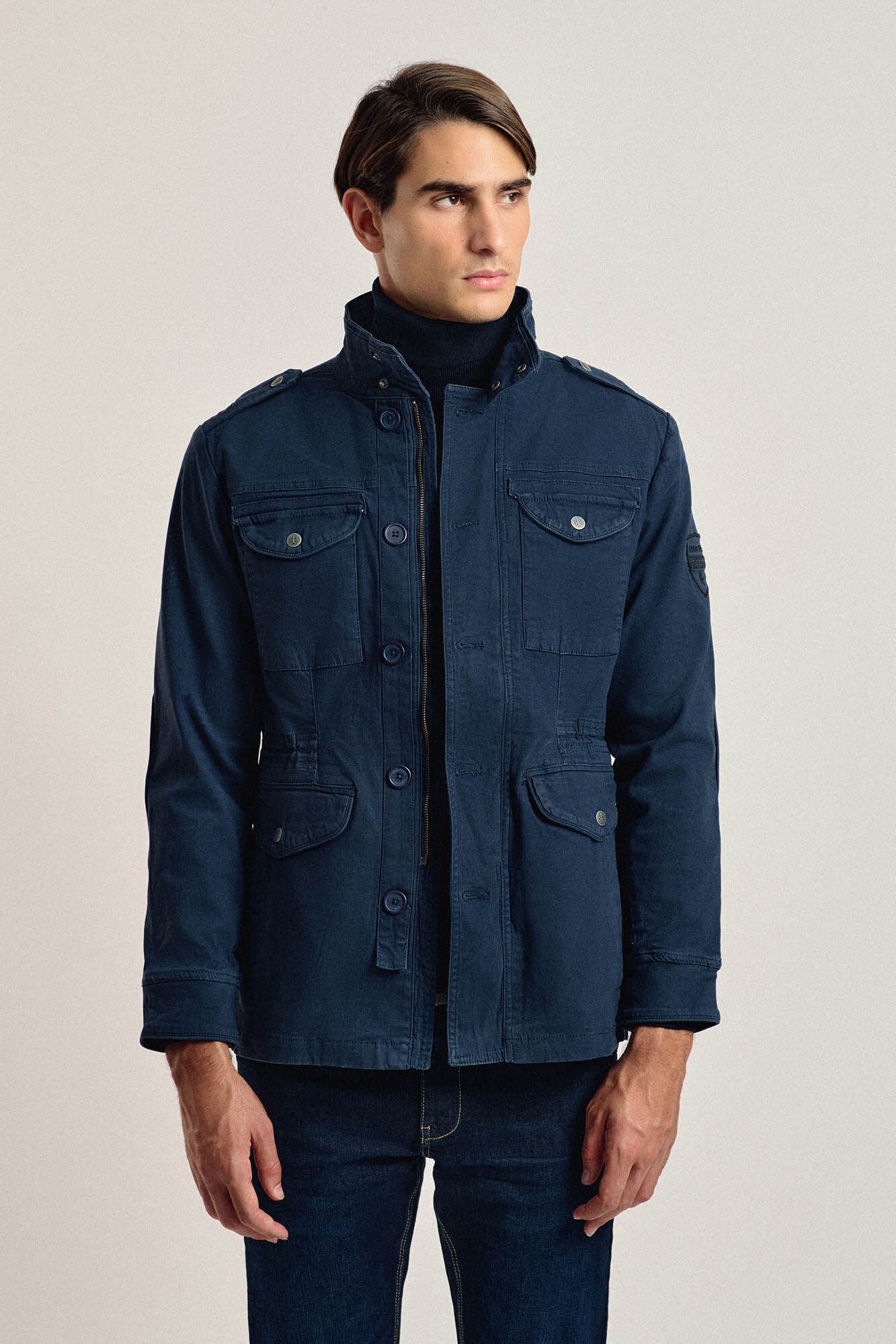 Valecuatro Valecuatro navy blue safari jacket Navy