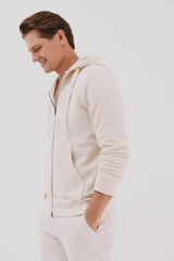 Cortefiel Hooded cardigan Ivory