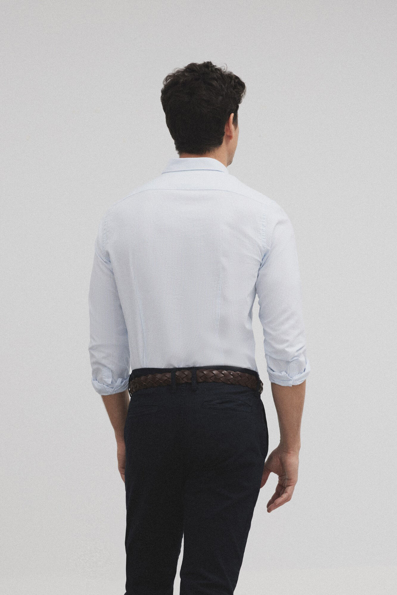 Silbon Oxford casual shirt Blue