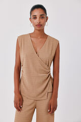 Cortefiel Top broche Amarillo