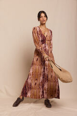 Slowlove Vestido Frunce estampado Multicolor