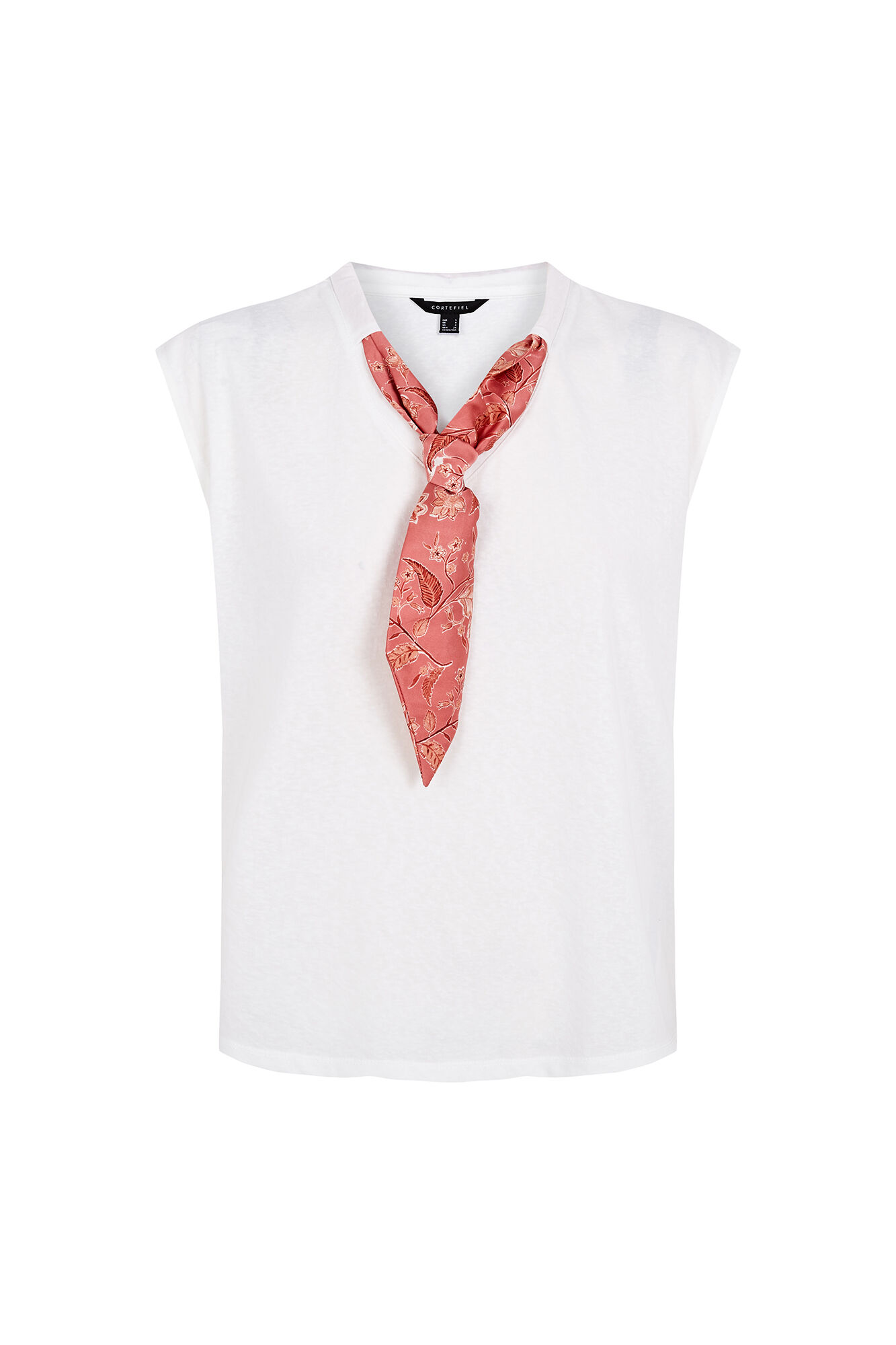 Cortefiel Camiseta pa&ntilde;uelo Blanco