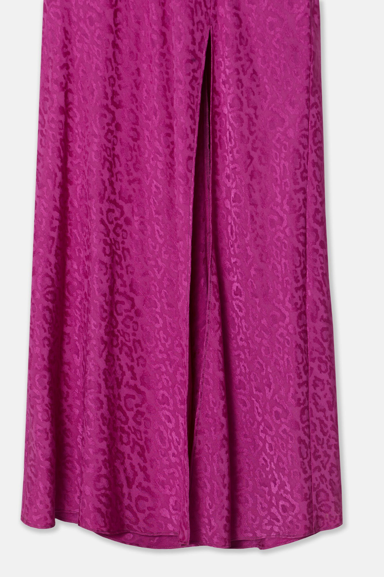 Silbon Vestido midi jacquard animal print Fucsia