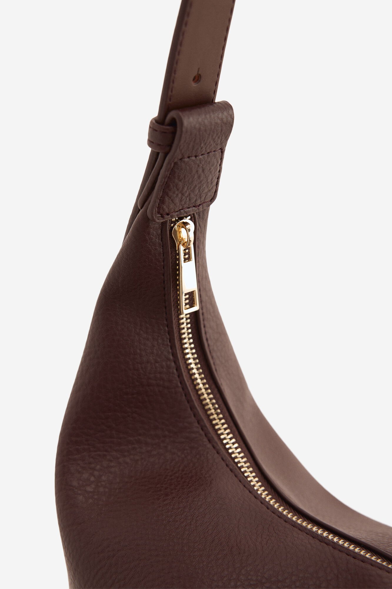 Cortefiel Bolso hombro textura Marr&oacute;n oscuro