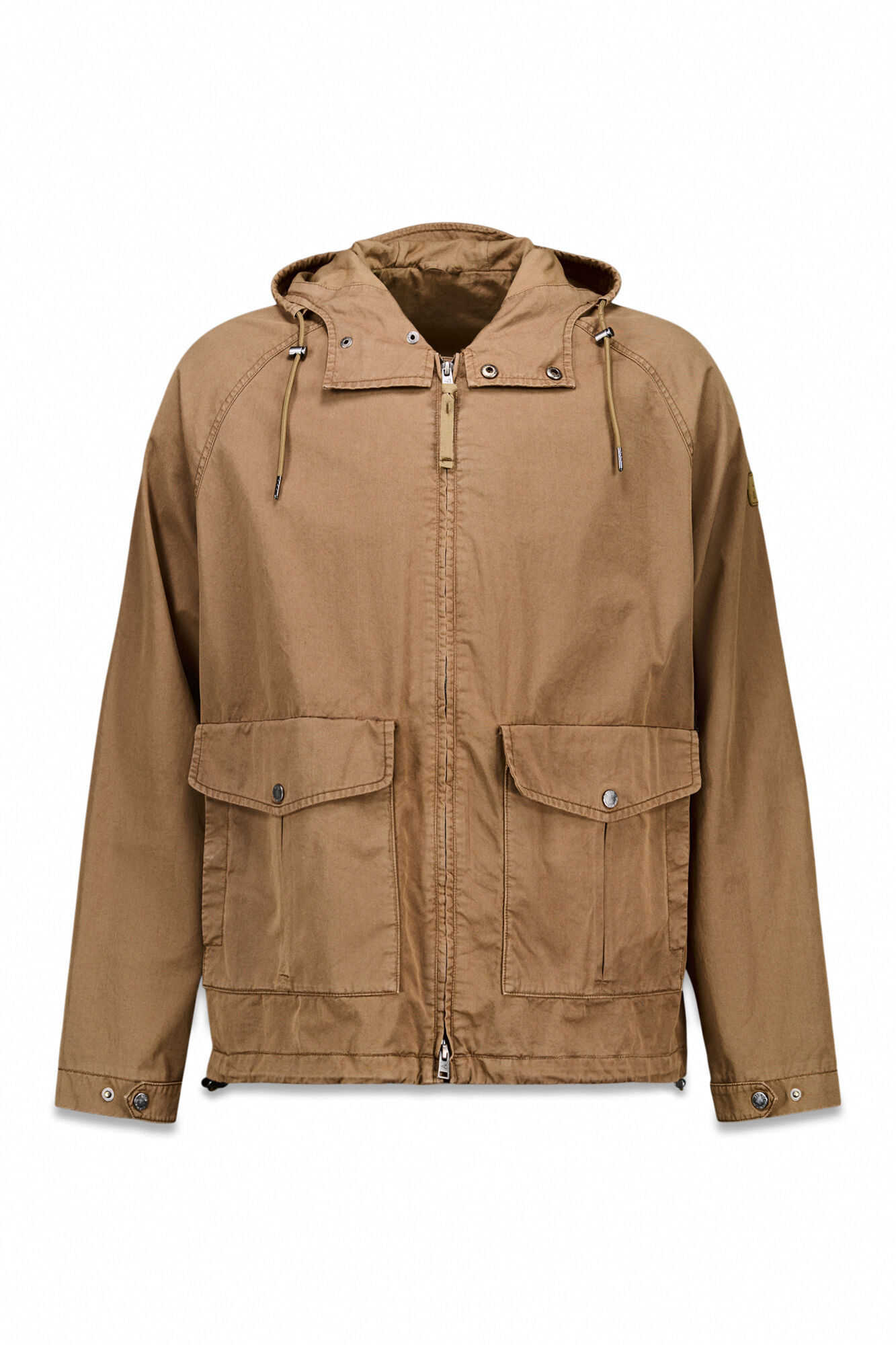 OOTO Parka curta de algod&atilde;o Castanho