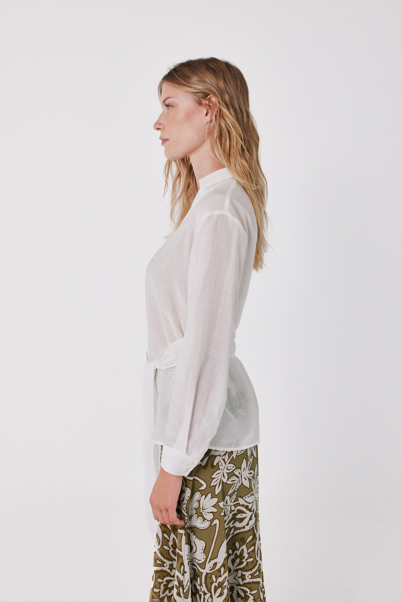 Cortefiel Blusa cruzada ligera Blanco