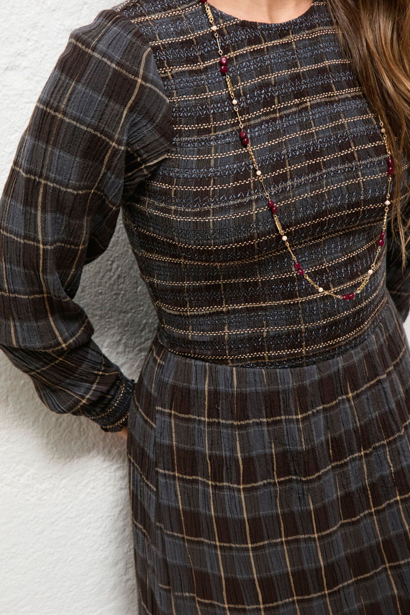 El Ganso Vestido Suzanne aos quadrados Multicolorido