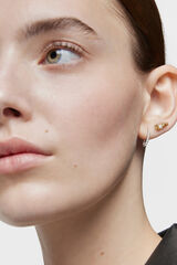 Tous Short hoop earrings with 10 mm silver balls Grey