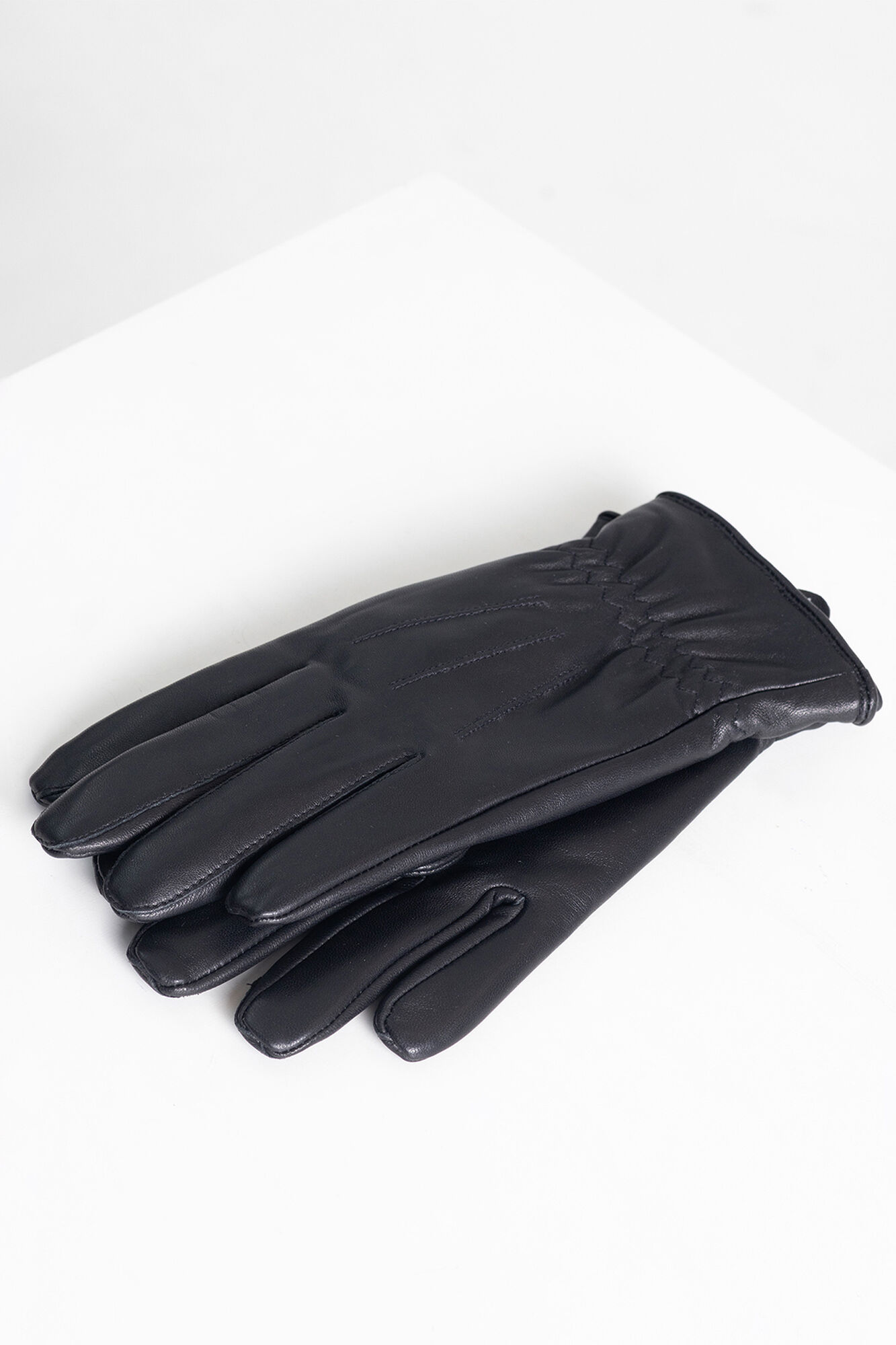 PuroEGO Luvas de pele pretas