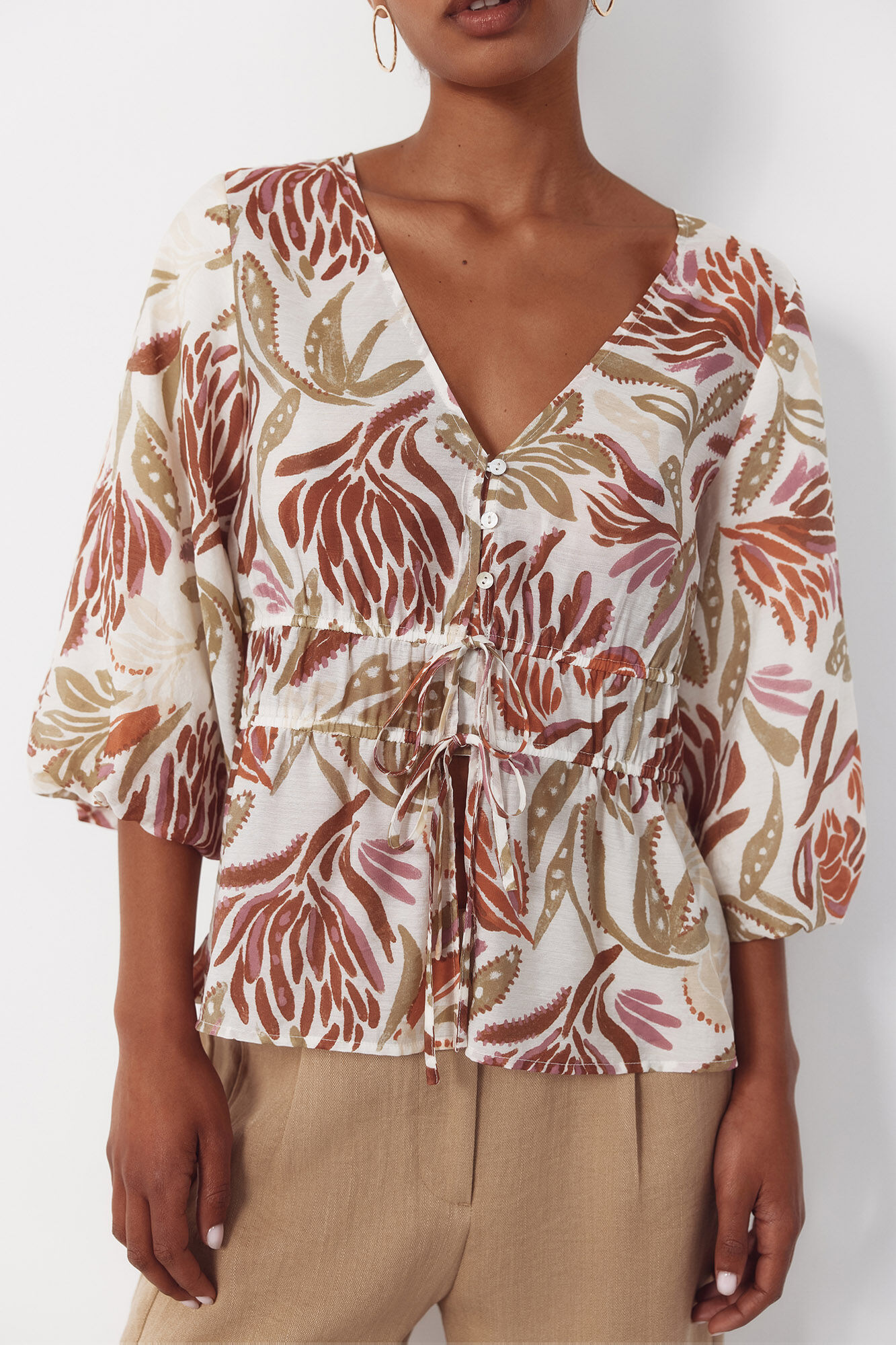 Cortefiel Printed blouse Multicolour