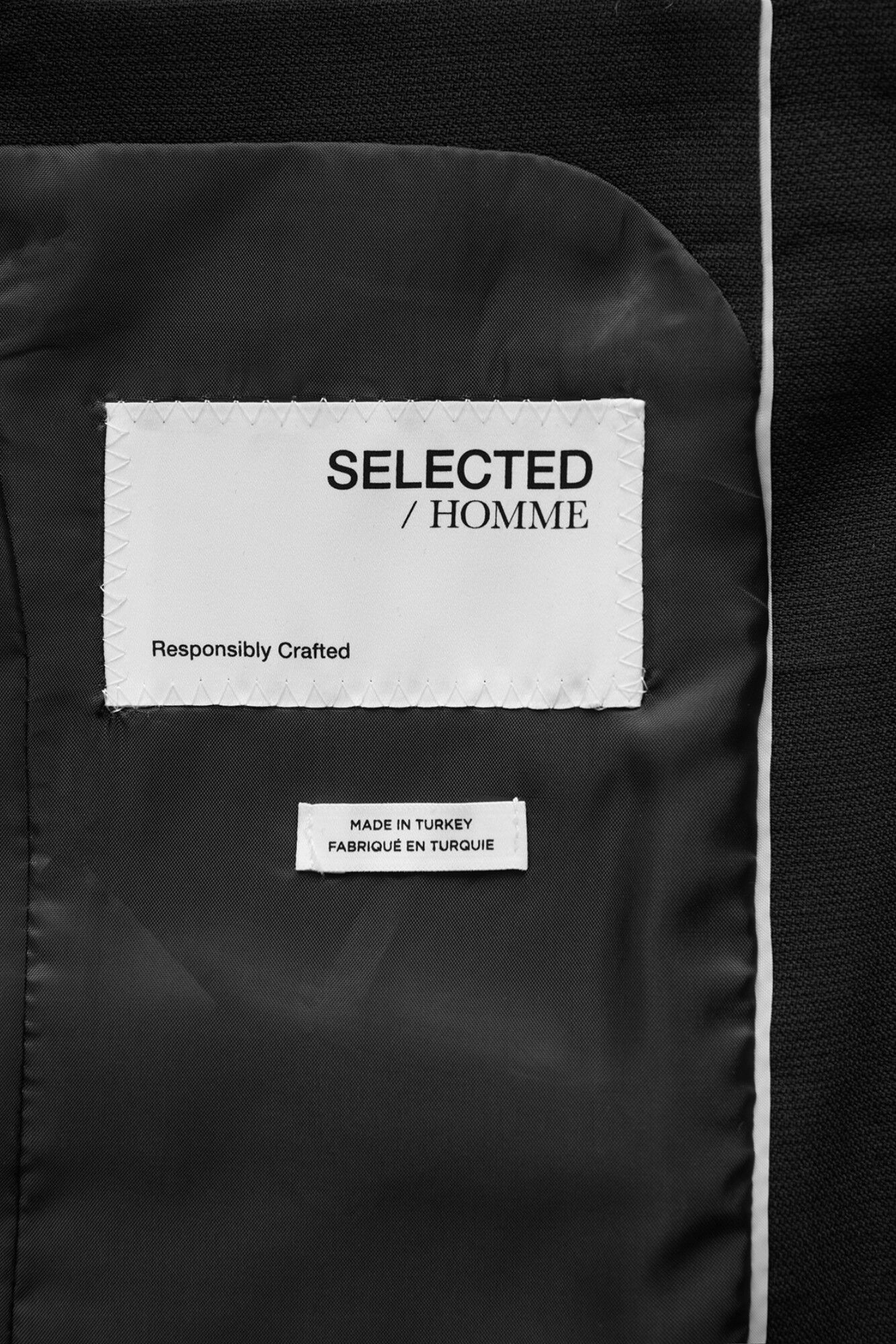 Selected Wool Slim Fit blazer Black