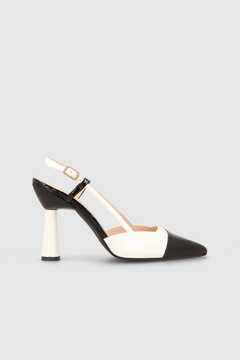 Cortefiel Slingback pumps in patent leather Black