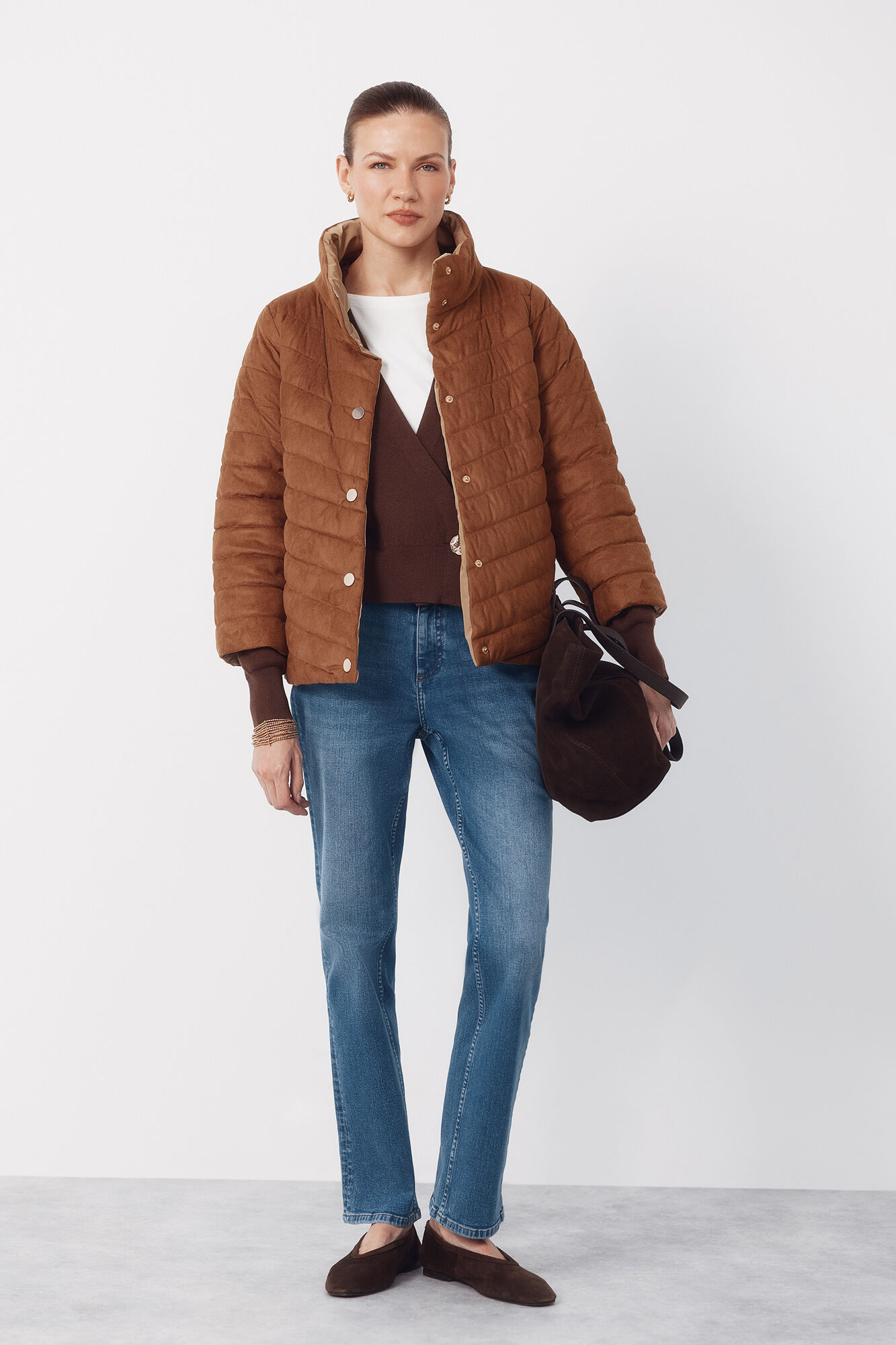 Cortefiel Cazadora acolchada reversible Beige