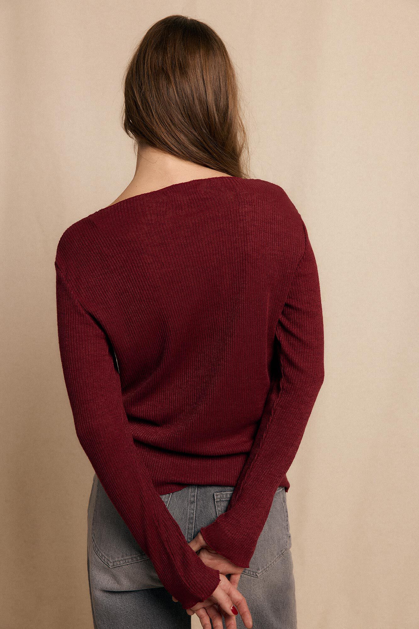 Slowlove Top b&aacute;sico mesclado Granada