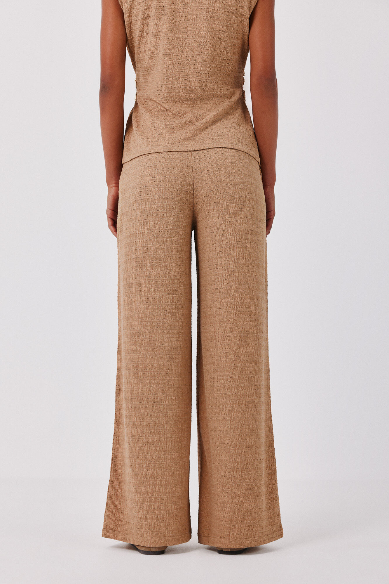 Cortefiel Pantal&oacute;n de punto ancho Beige