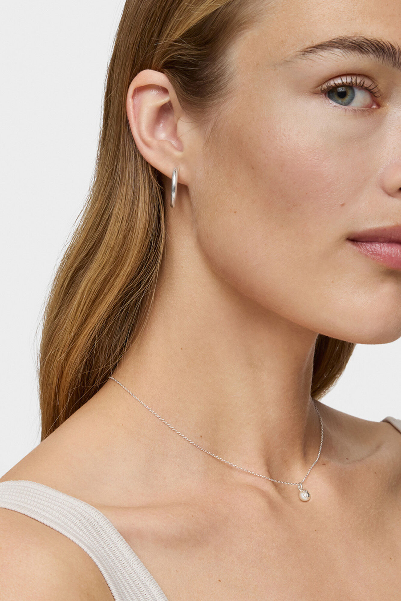 Tous Icon Pearl silver and pearl necklace Grey