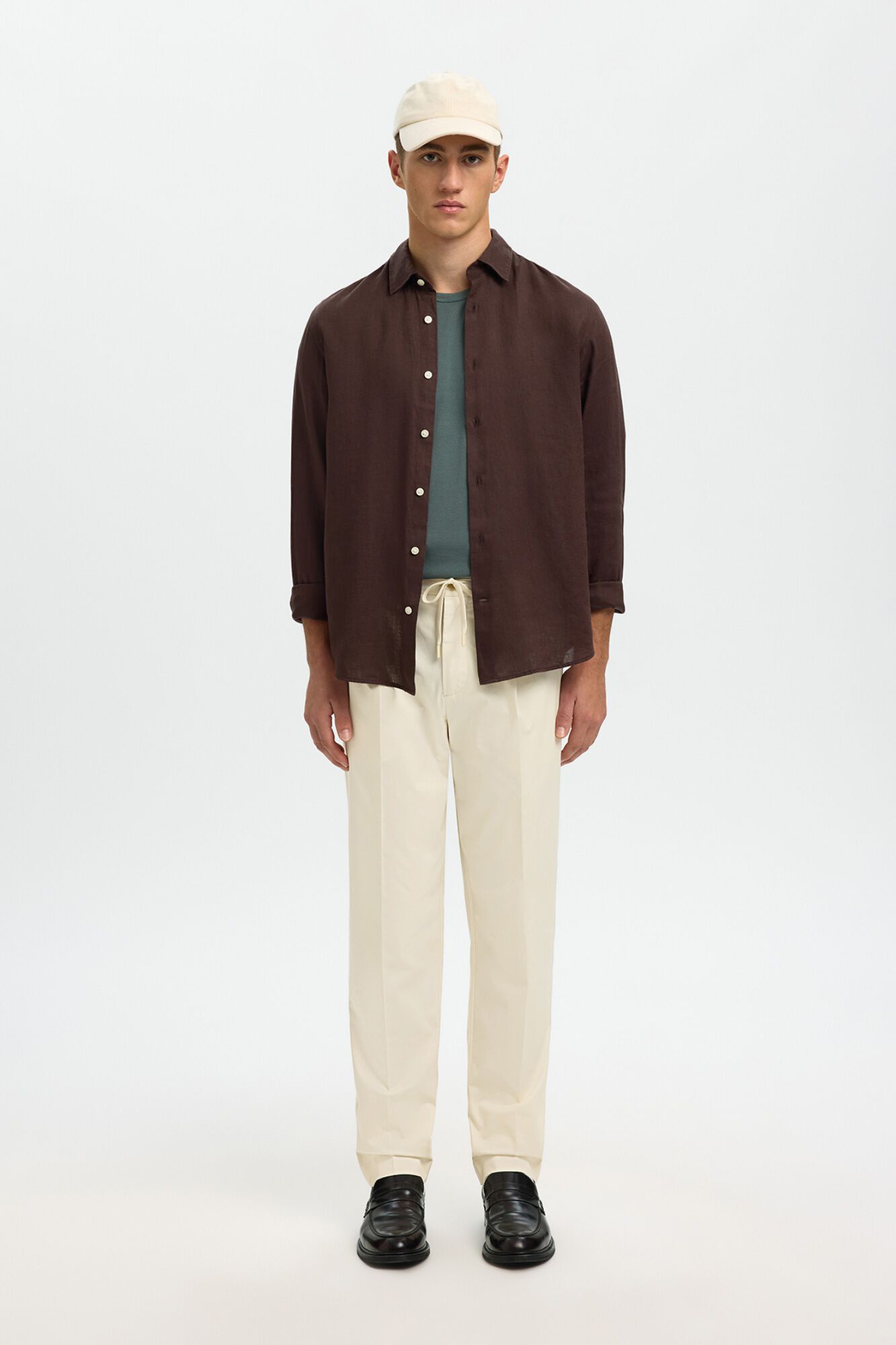 Selected Cal&ccedil;a casual com pregas