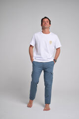 Cloking Cal&ccedil;a de linho cargo Azul