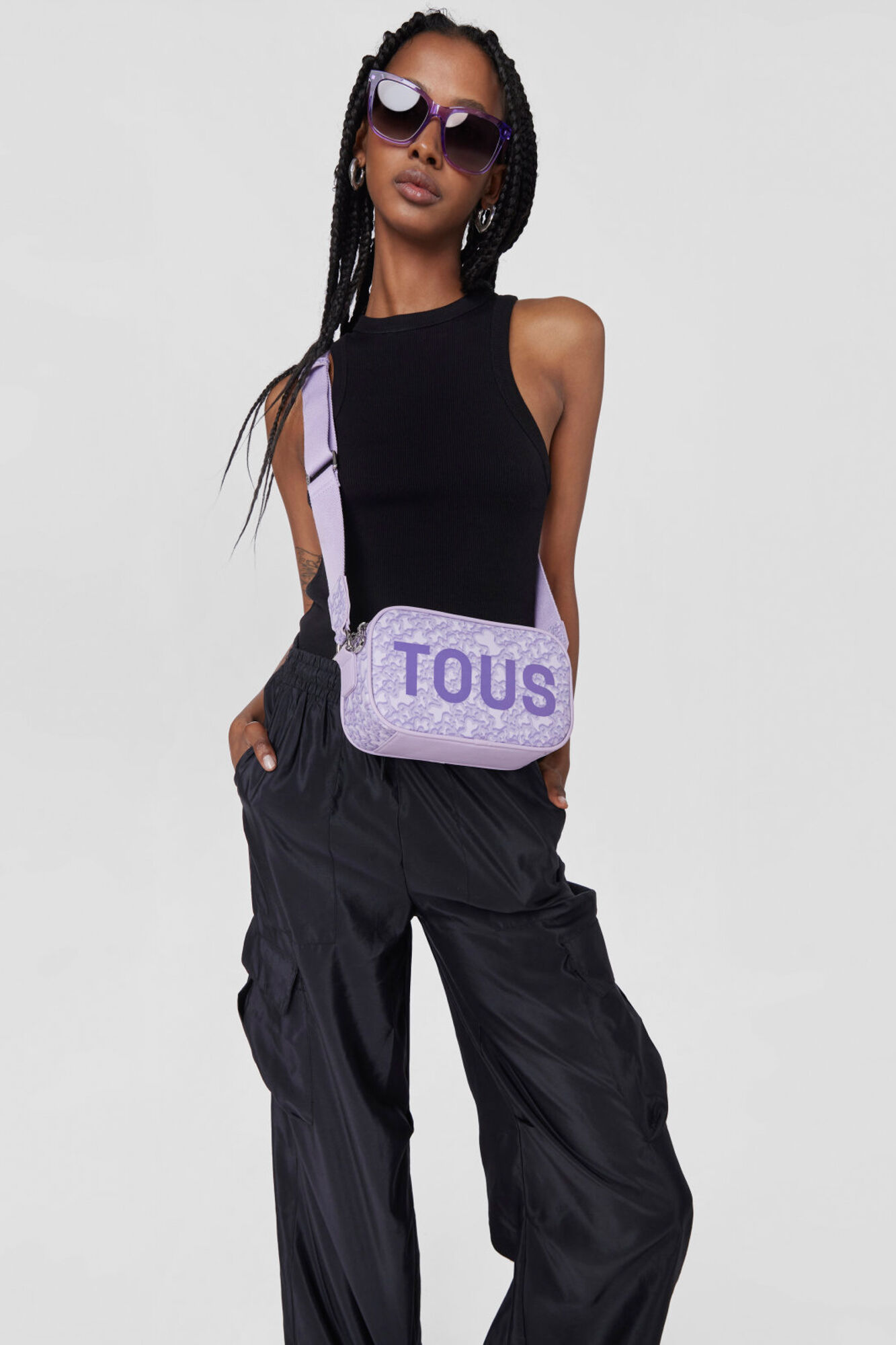 Tous Mauve Kaos Mini Evolution crossbody reporter bag Lilac