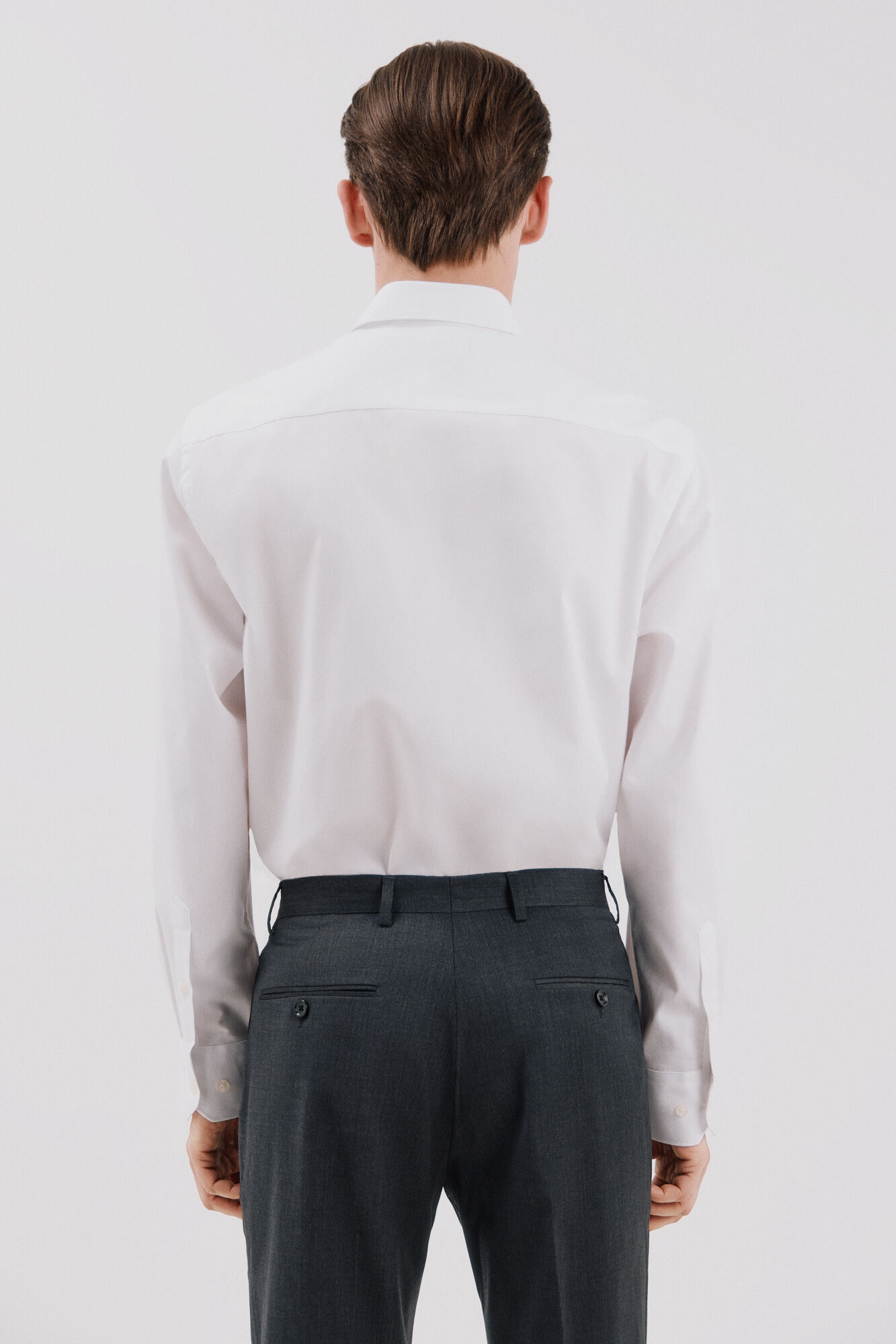 Cortefiel Plain easy-iron dress shirt White