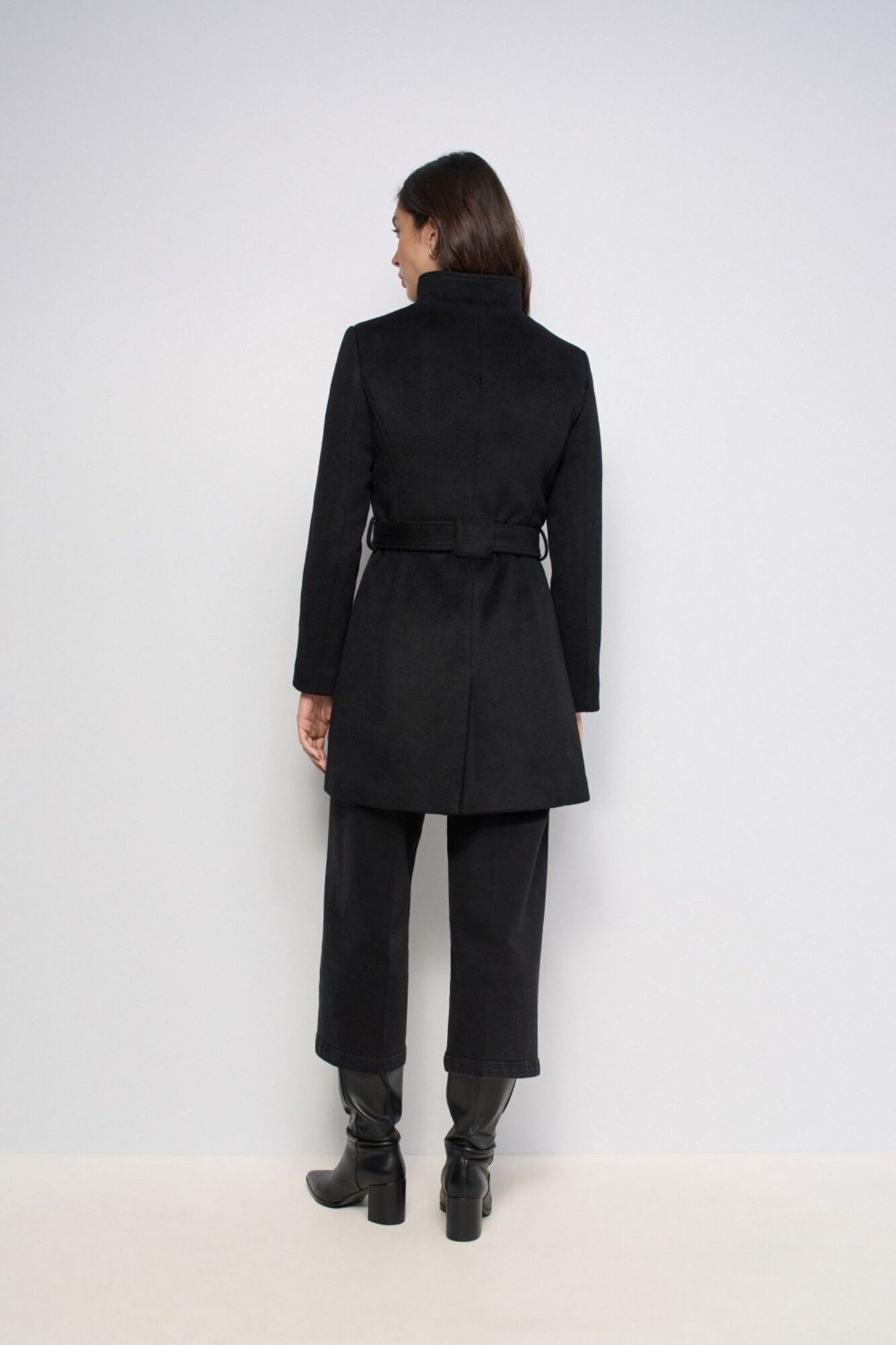 Salsa Jeans Sobretudo Grace de fazenda Preto