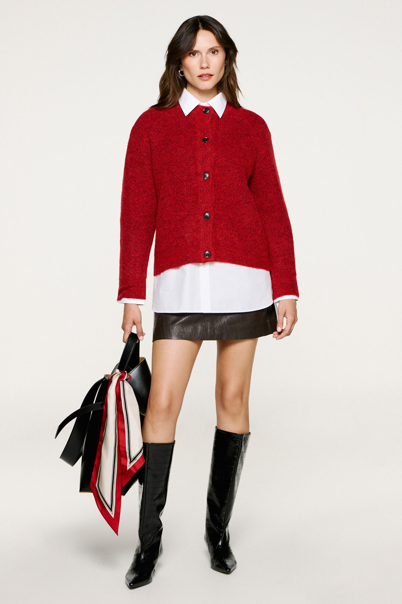 Selected Casaco de malha em l&atilde; e alpaca