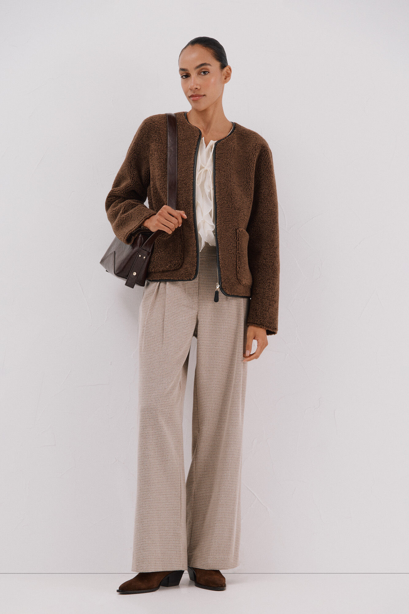 Cortefiel Double-sided effect jacket Dark brown