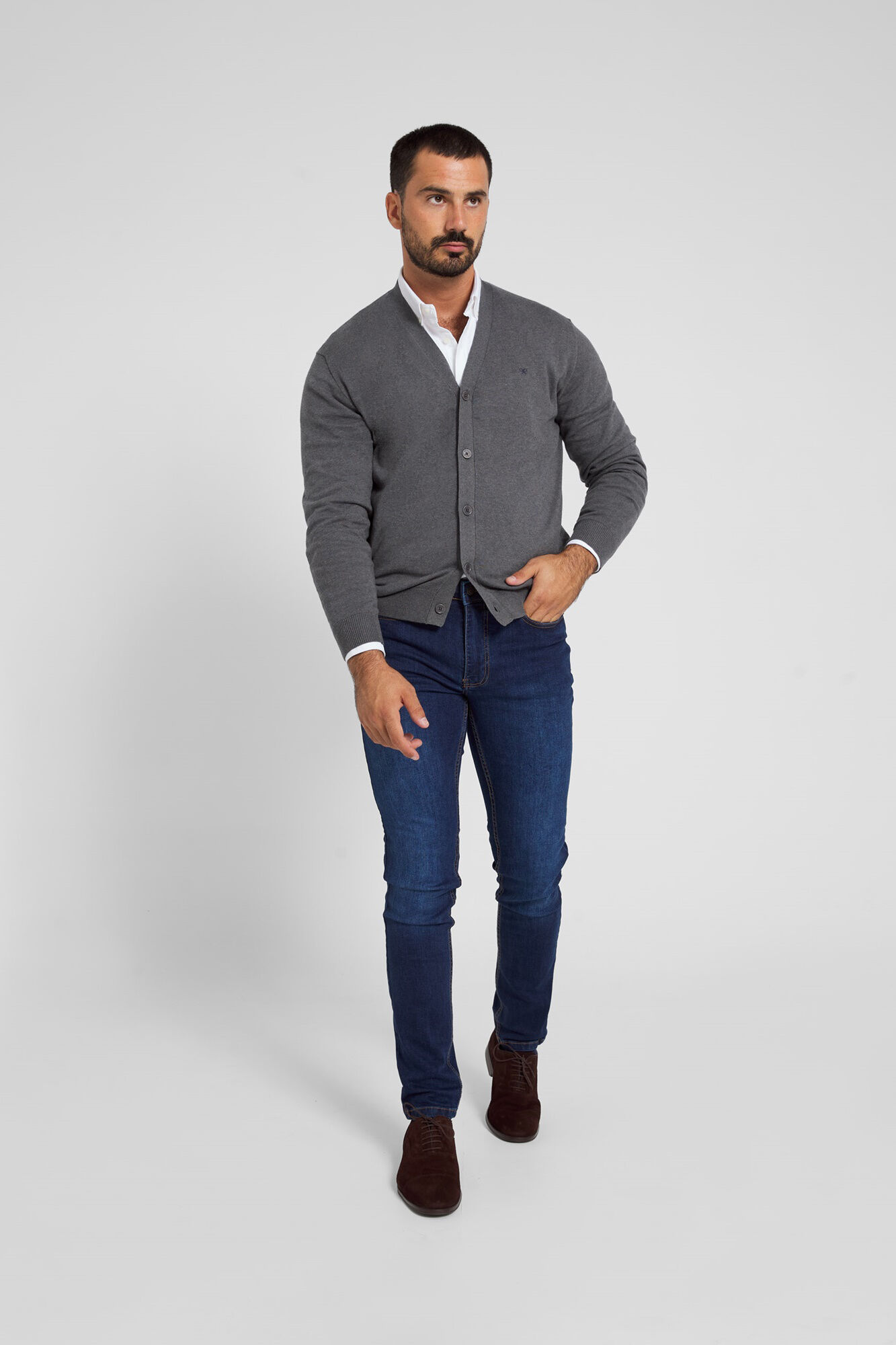 Silbon Cardigan classic gris Gris