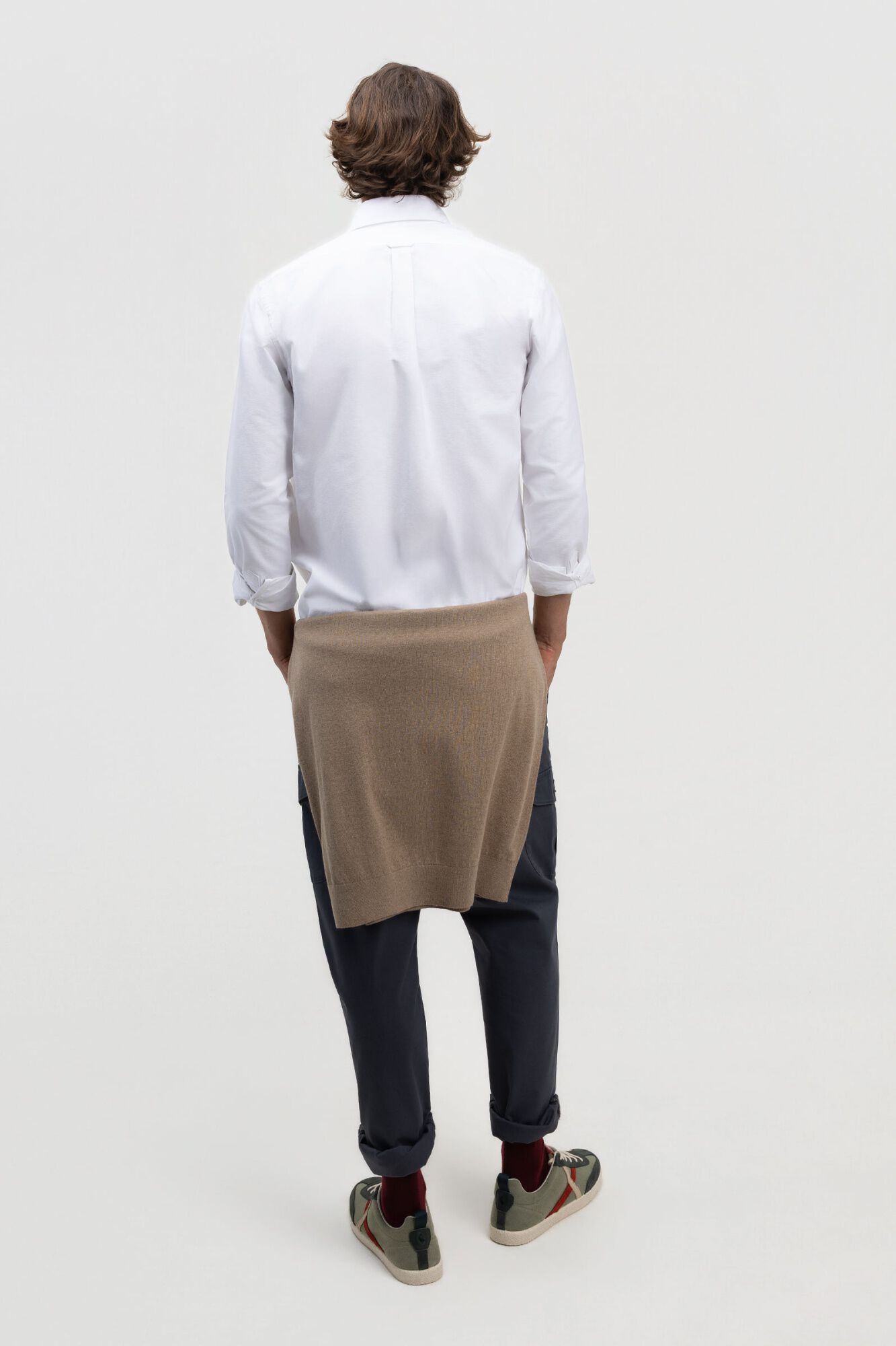 El Ganso Camisa Oxford lisa com bot&otilde;es Branco