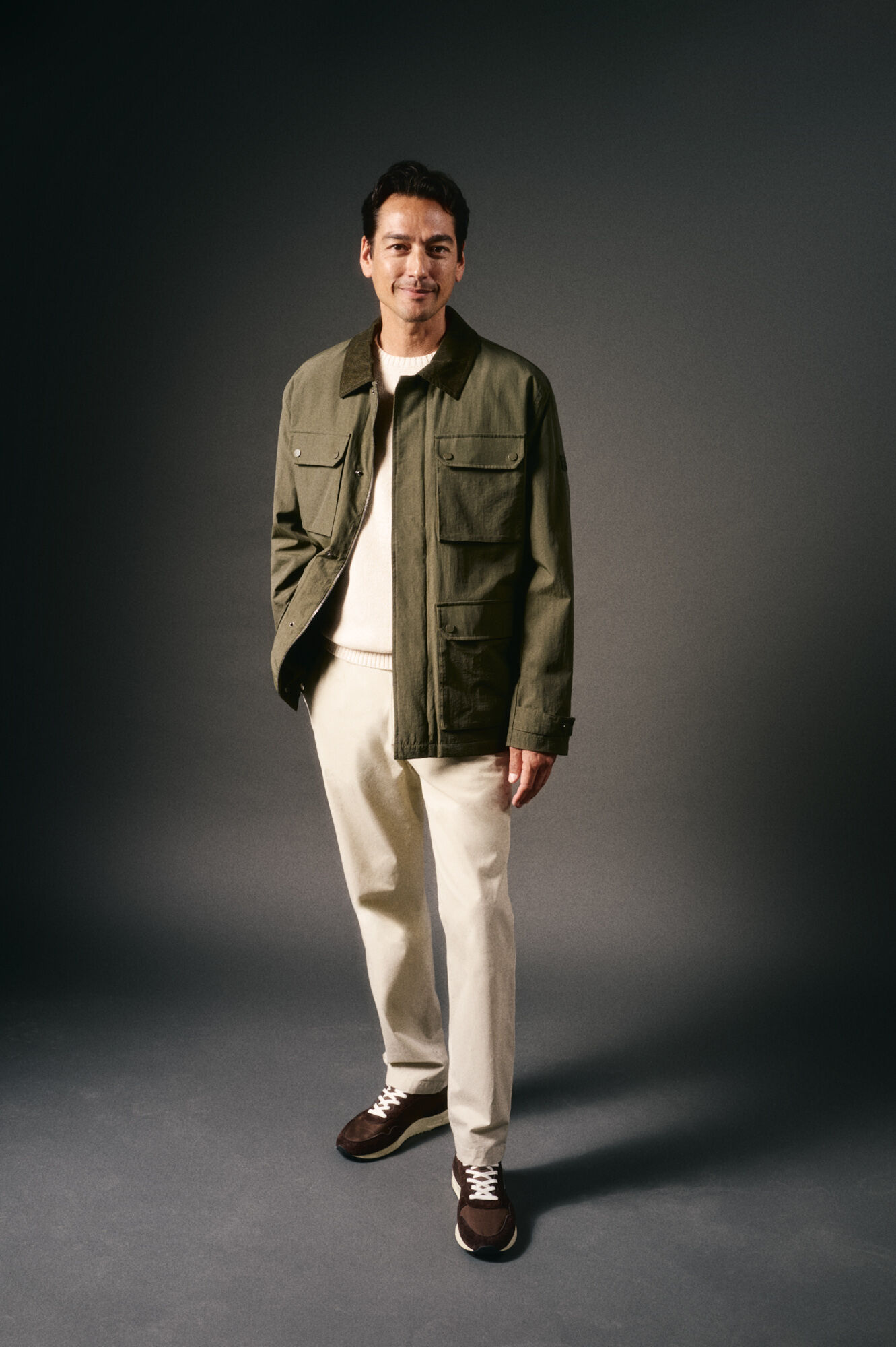 OOTO Jaqueta de campo com quatro bolsos Verde