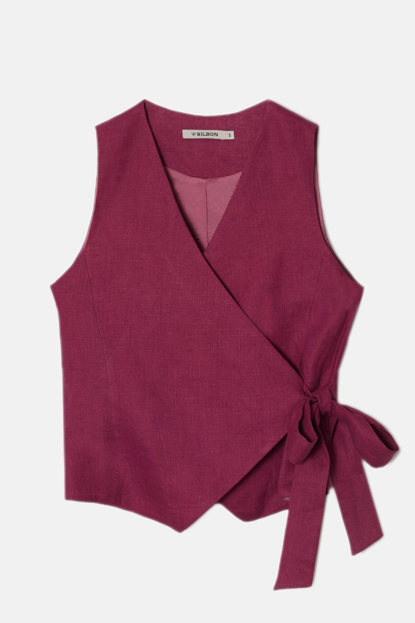 Silbon Chaleco lazada lino Vino