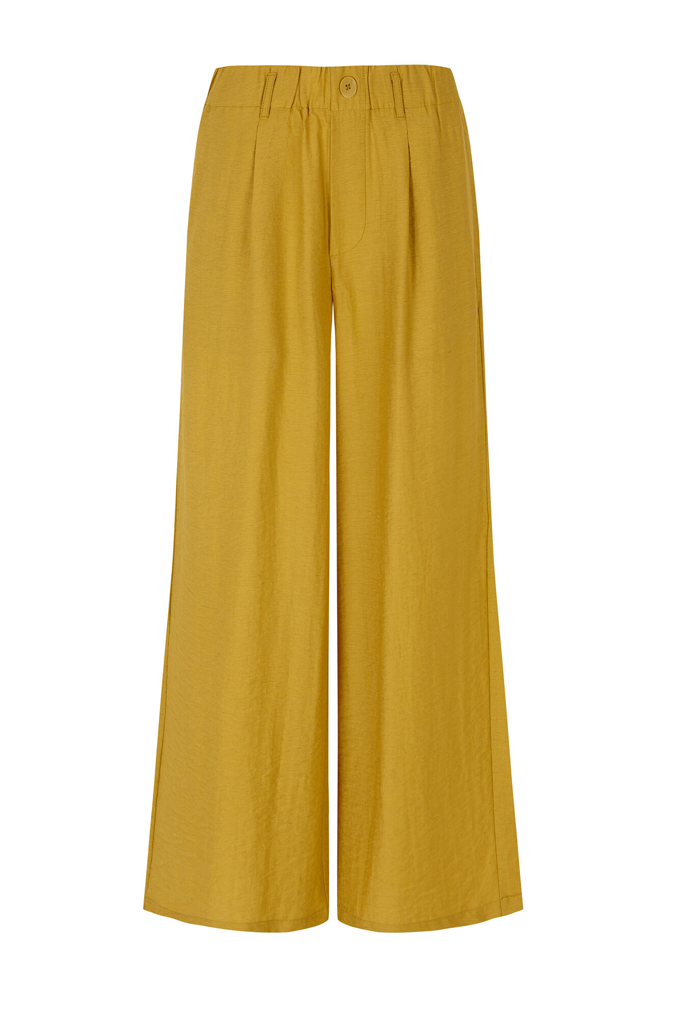 Cortefiel Fluid wide trousers Yellow