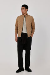 Cortefiel Combined knit cardigan Brown