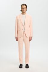 Selected Chaqueta viscosa con solapa Rosa