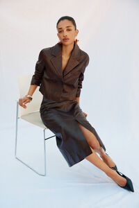 Cortefiel leather blazer