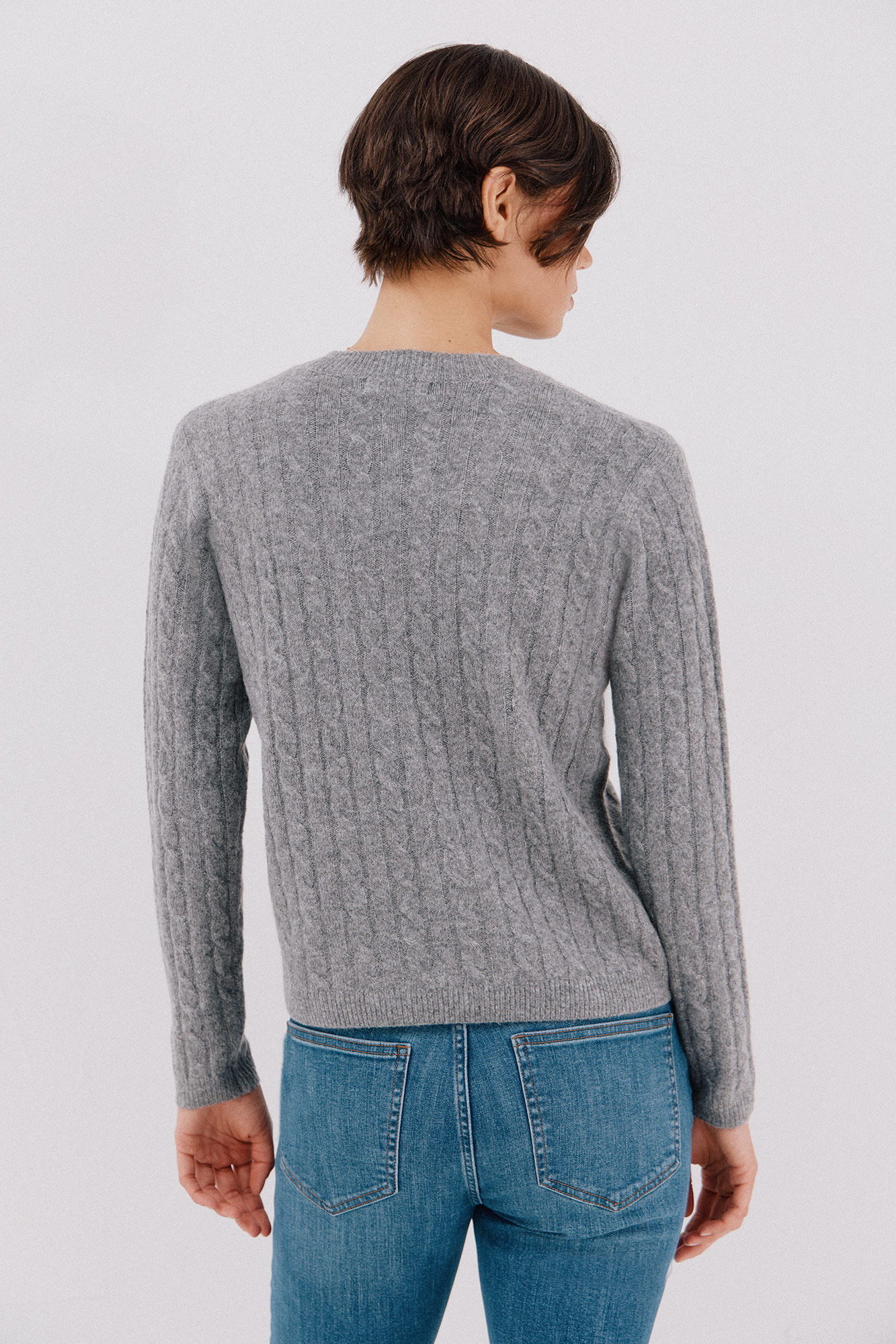 Cortefiel Jersey suave ochos Gris