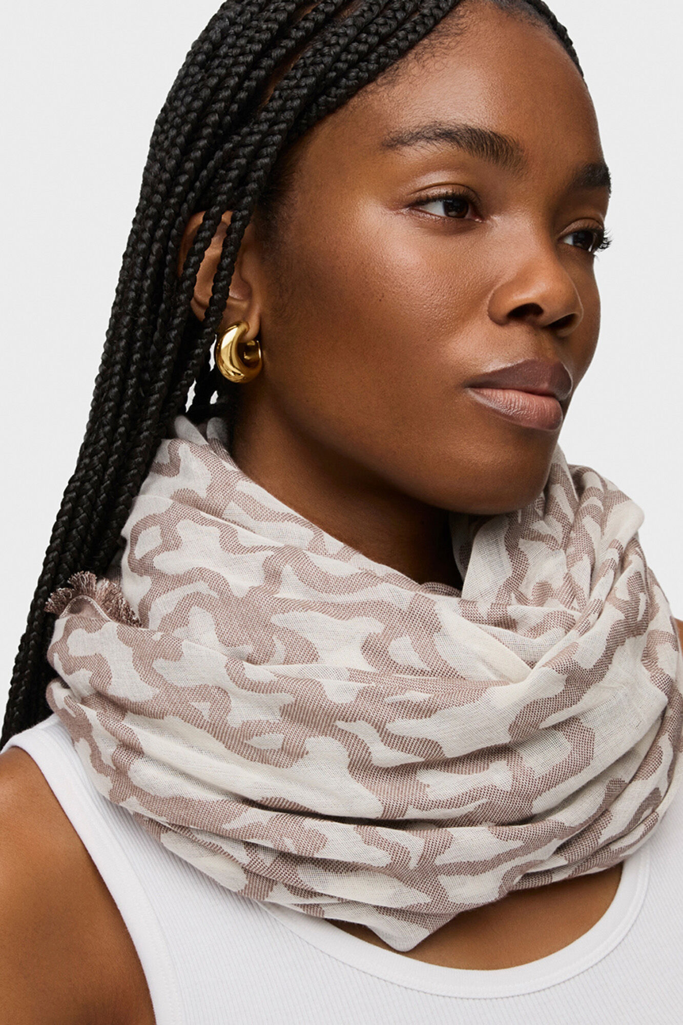 Tous Kaos scarf in stone color Grey