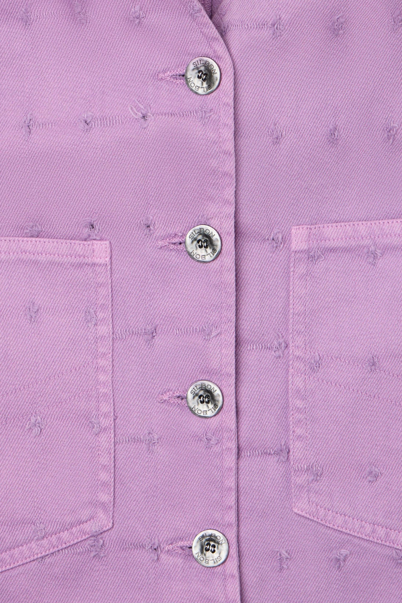 Silbon Colete denim Colete Roxo