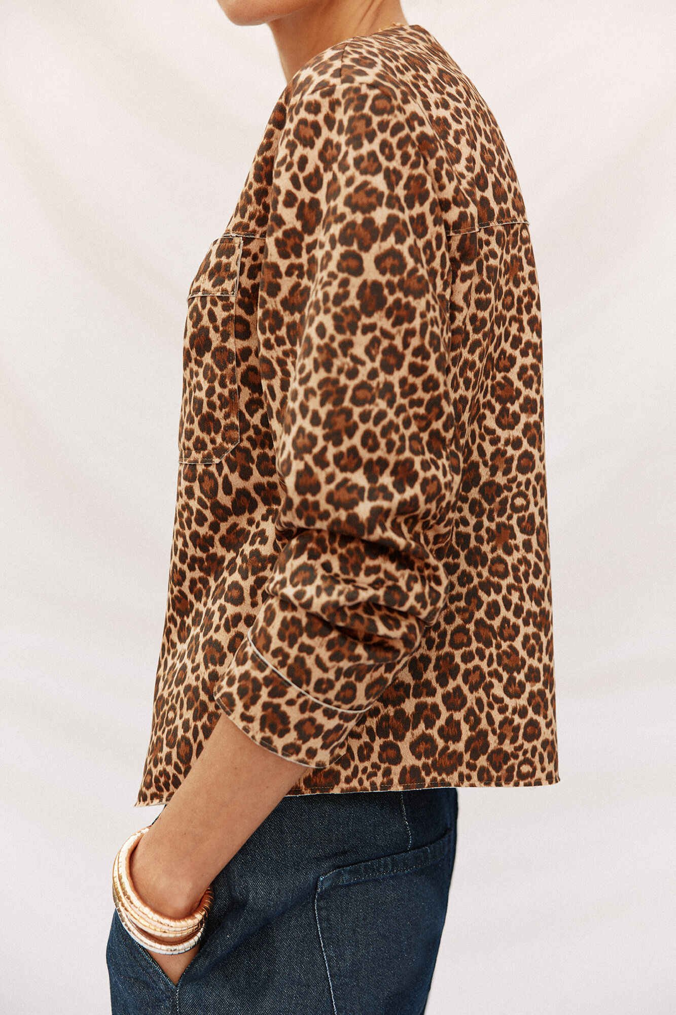 Cortefiel Blus&atilde;o efeito pele Multicolorido