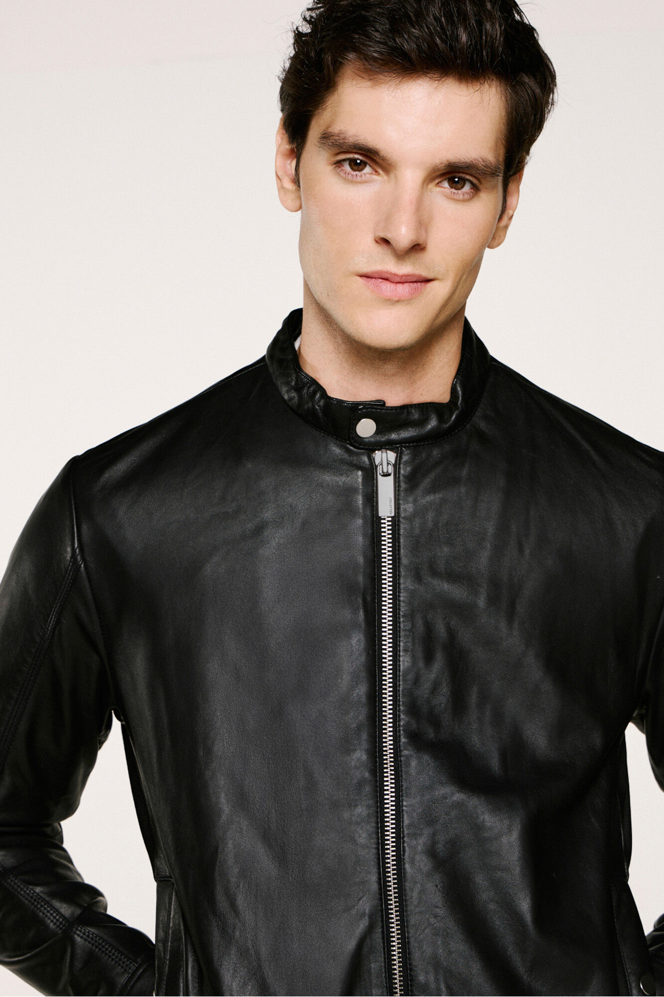 Selected Blus&atilde;o de pele Preto