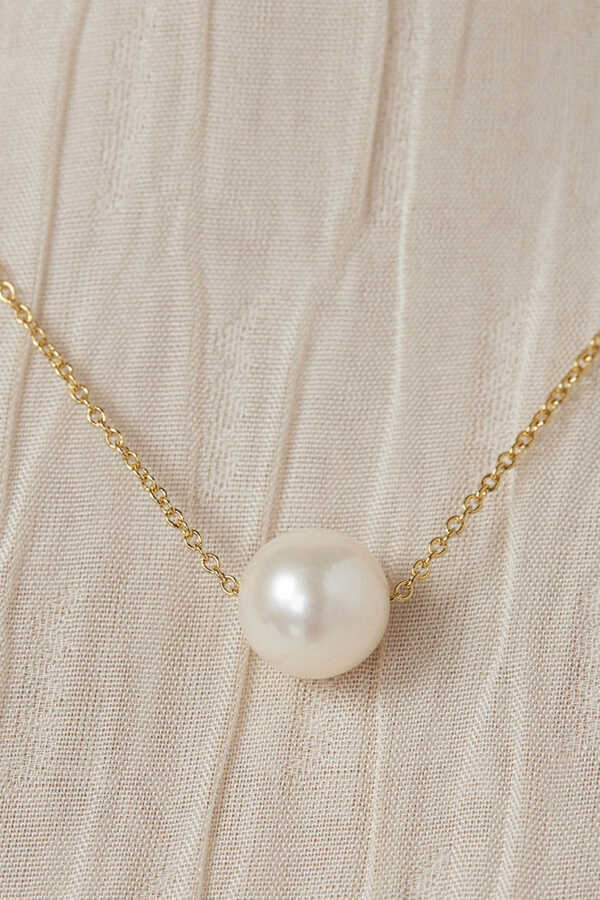 Silver vermeil and pearl necklace | Women\'s accessories | Pedro del Hierro