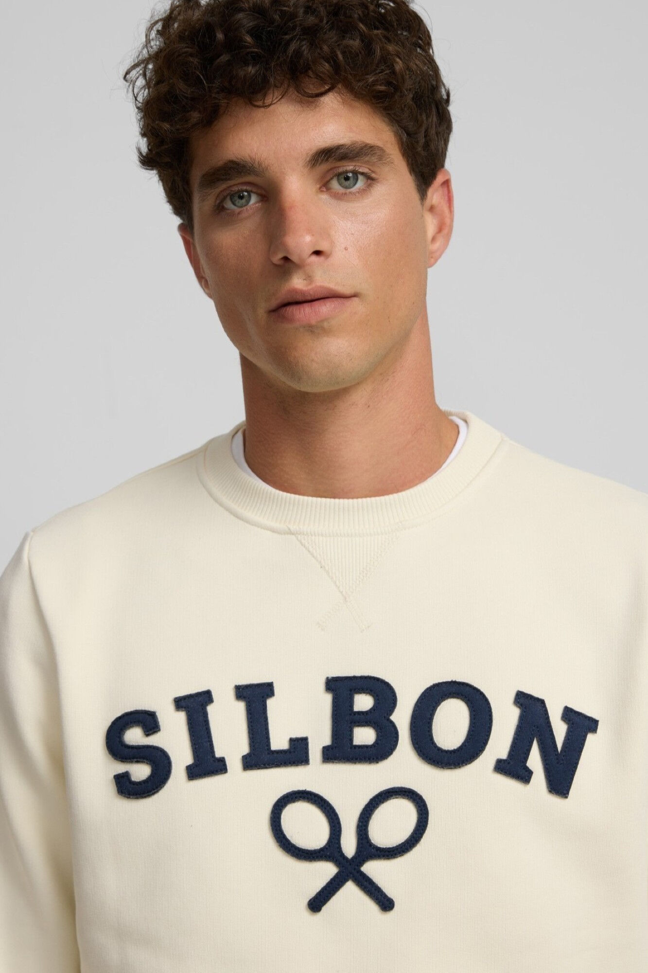 Silbon Sudadera silbon raqueta media Marfil