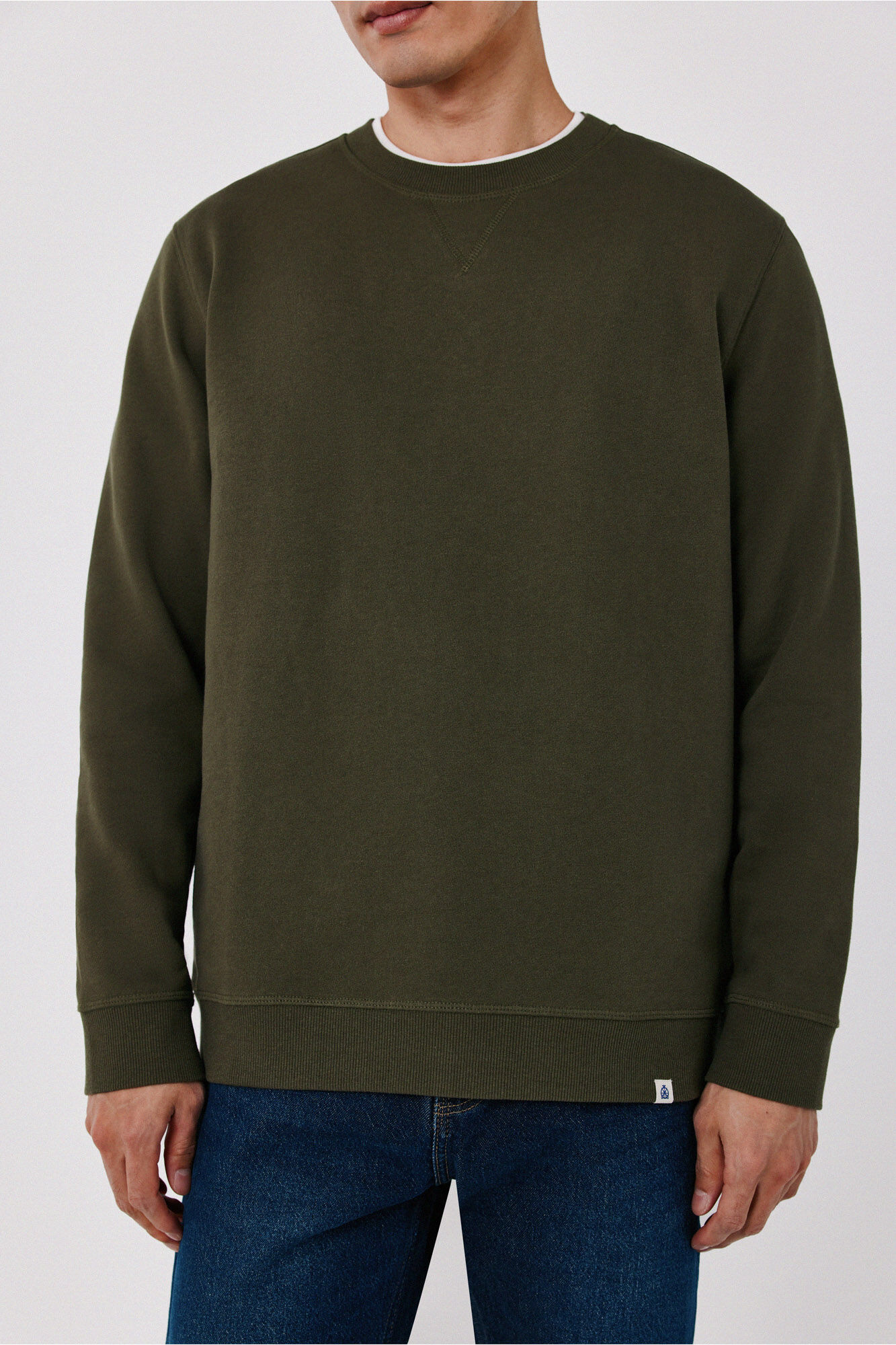 Cortefiel Crew neck sweatshirt Kaki