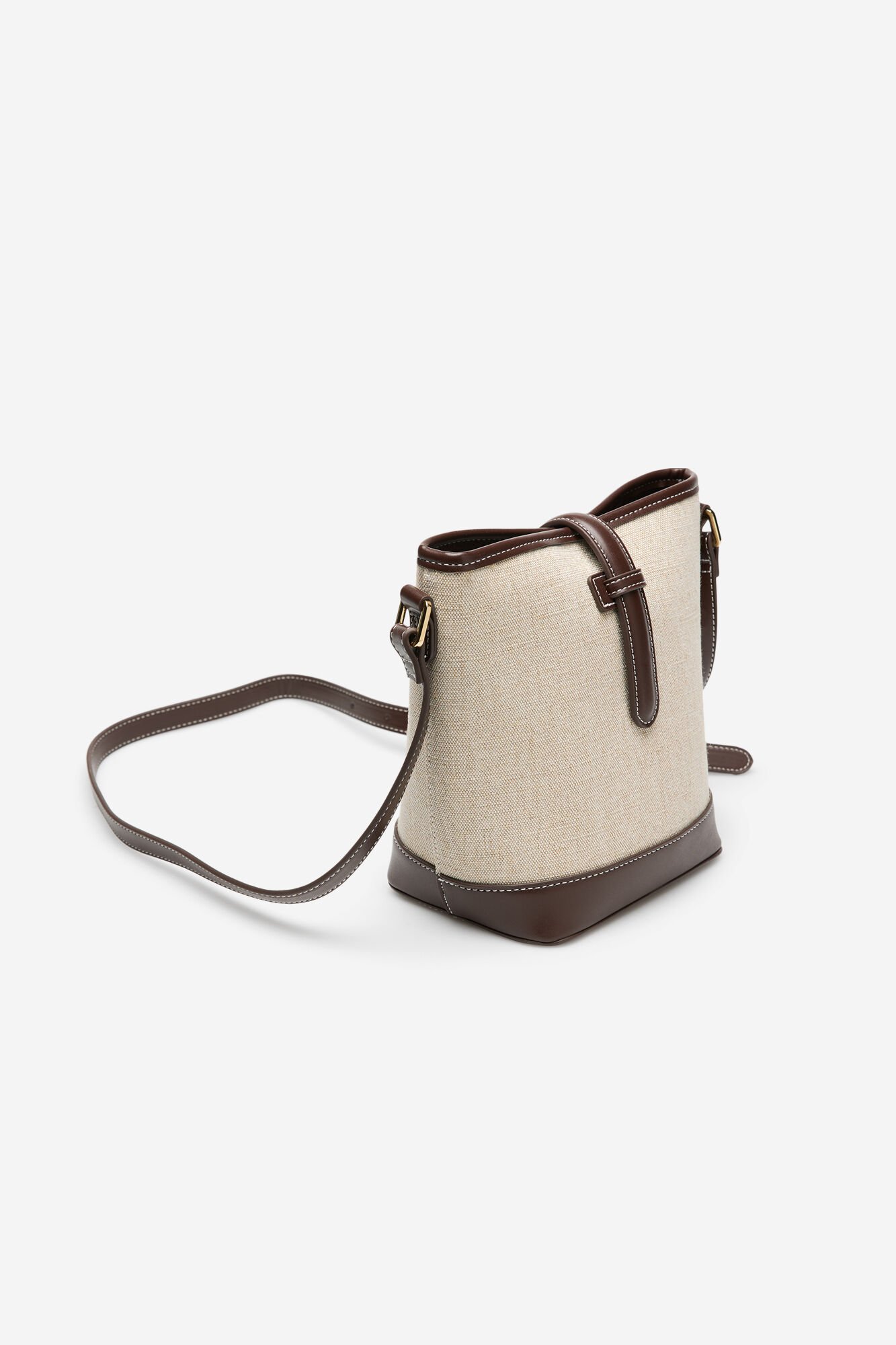 Cortefiel Rustic fabric shoulder bag Beige
