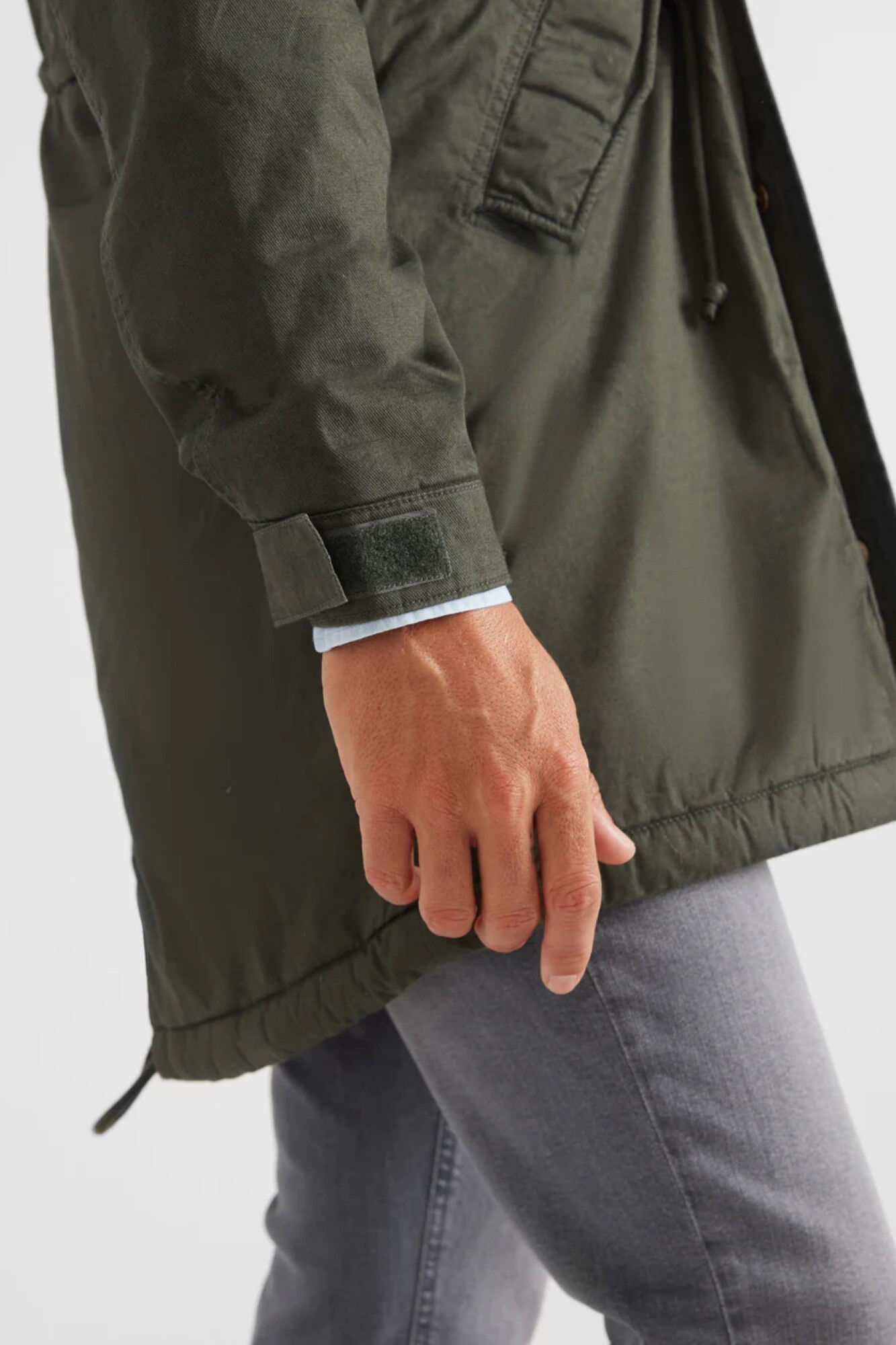 Silbon Green faux shearling classic parka Green