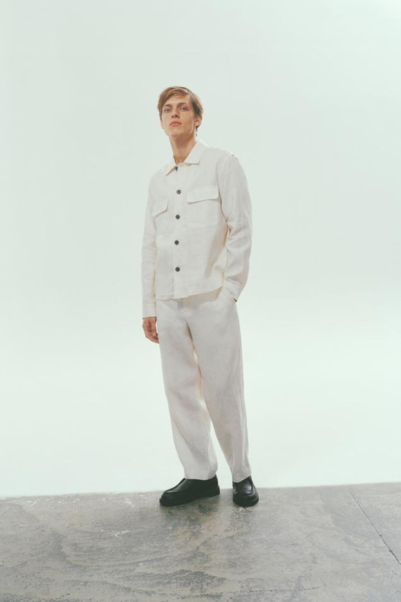 Selected Sobrecamisa de linho Branco